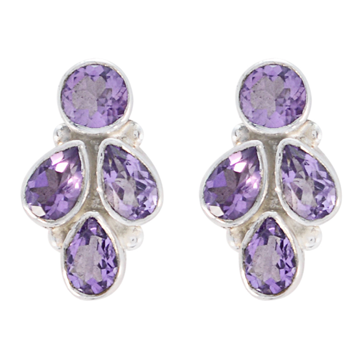 Amethyst-Italian-Agustina-multiple-Stud-Purple-925-Sterling-Silver-Earring