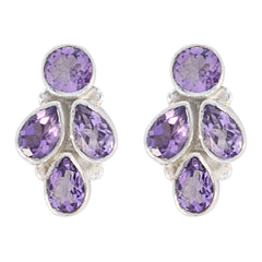 Amethyst-Italian-Agustina-multiple-Stud-Purple-925-Sterling-Silver-Earring