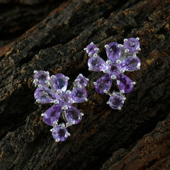 Amethyst-French-Freya-multiple-Stud-Purple-925-Silver-Earring