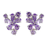 Amethyst-French-Freya-multiple-Stud-Purple-925-Silver-Earring