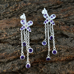 Amethyst-Japanese-Ava-multiple-Stud-Purple-925-Silver-Earring
