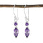 Amethyst-Middle-Eastern-Lily-Toi-et-Moi-Dangle-Purple-Sterling-Silver-Earring