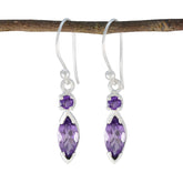 Amethyst-Middle-Eastern-Lily-Toi-et-Moi-Dangle-Purple-Sterling-Silver-Earring