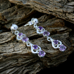 Amethyst-African-Sara-multiple-Dangle-Purple-925-Silver-Earring