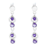 Amethyst-African-Sara-multiple-Dangle-Purple-925-Silver-Earring