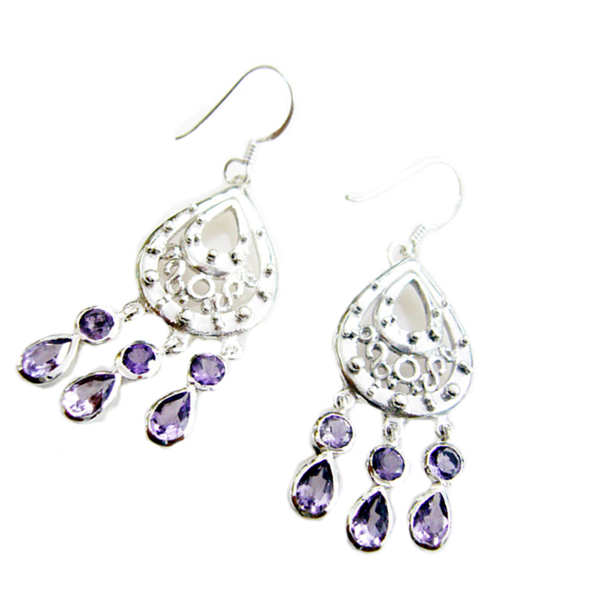 Amethyst-Russian-Ying-multiple-Dangle-Purple-Sterling-Silver-Earring