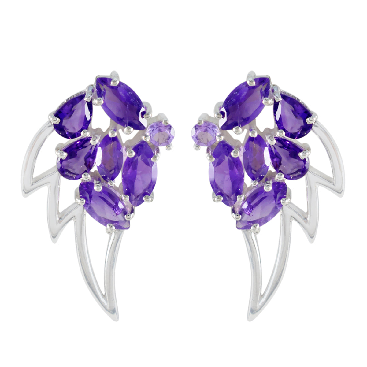 Amethyst-African-Abigail-multiple-Dangle-Purple-Silver-Earring