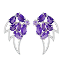 Amethyst-African-Abigail-multiple-Dangle-Purple-Silver-Earring