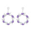 Amethyst-African-Inès-multiple-Stud-Purple-925-Silver-Earring