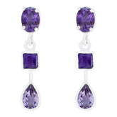 Amethyst-French-Leah-multiple-Stud-Purple-92.5-Silver-Earring