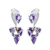 Amethyst-Korean-Alejandra-multiple-Stud-Purple-925-Silver-Earring