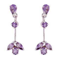 Amethyst-African-Riley-multiple-Stud-Purple-Silver-Earring