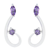 Amethyst-Turkish-Ana-multiple-Stud-Purple-Silver-Earring