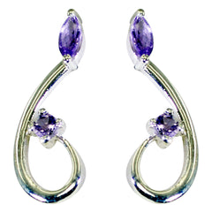 Amethyst-Turkish-Ana-multiple-Stud-Purple-Silver-Earring