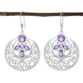 Amethyst-Italian-Isla-quarter-Dangle-Purple-Sterling-Silver-Earring
