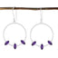 Amethyst-Russian-Lea-Trilogy-Dangle-Purple-Silver-Earring