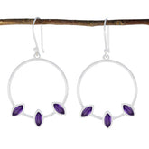 Amethyst-Russian-Lea-Trilogy-Dangle-Purple-Silver-Earring