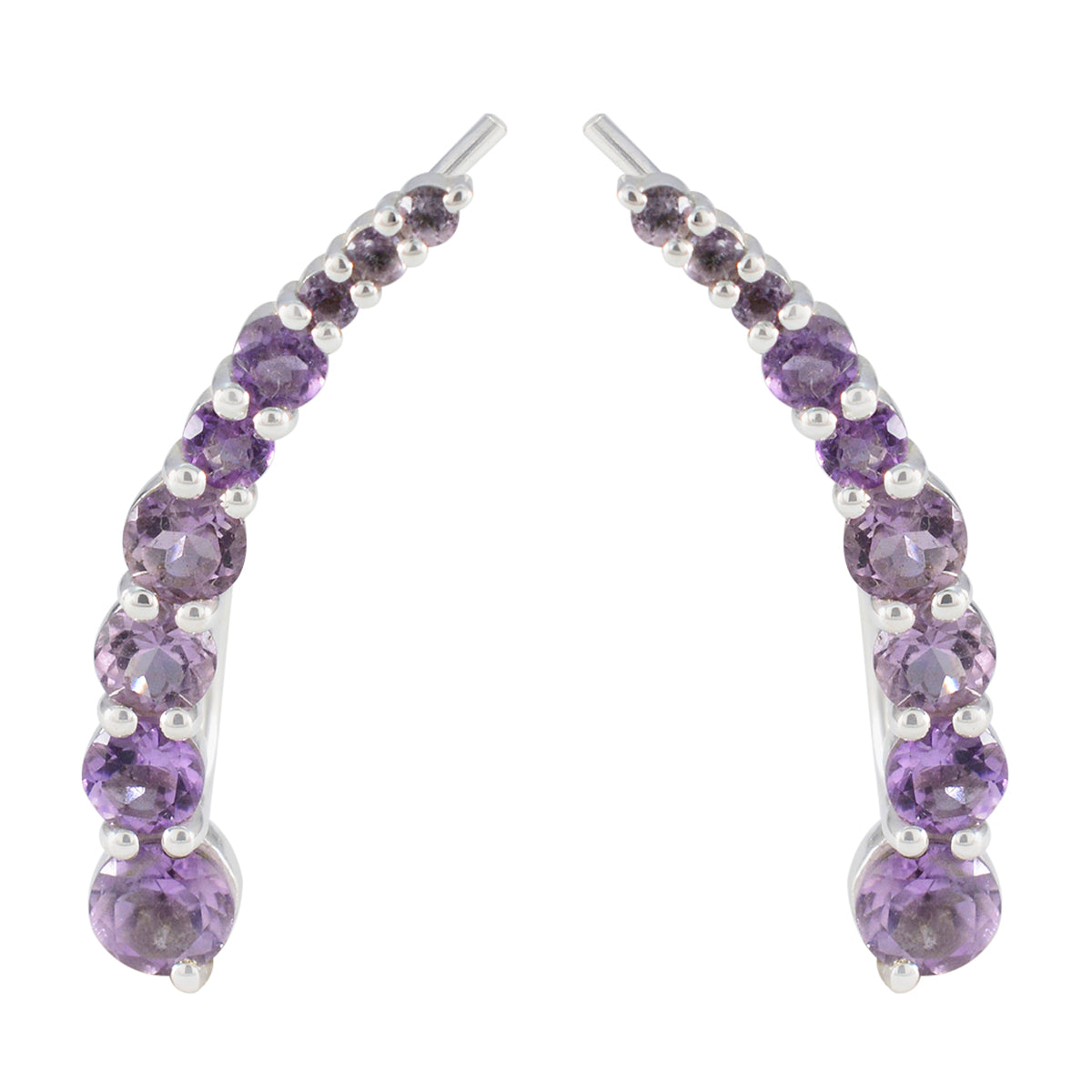 Amethyst-German-Ying-multiple-EarCuff-Purple-925-Silver-Earring