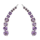 Amethyst-German-Ying-multiple-EarCuff-Purple-925-Silver-Earring