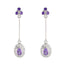 Amethyst-Italian-Andrea-multiple-Stud-Purple-Silver-Earring