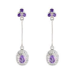 Amethyst-Italian-Andrea-multiple-Stud-Purple-Silver-Earring