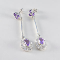 Amethyst-Italian-Andrea-multiple-Stud-Purple-Silver-Earring