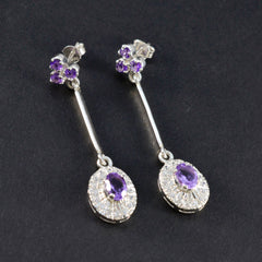 Amethyst-Italian-Andrea-multiple-Stud-Purple-Silver-Earring