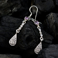 Amethyst-Australian-Bianca-Multiple-Dangle-Purple-925-Silber-Ohrring