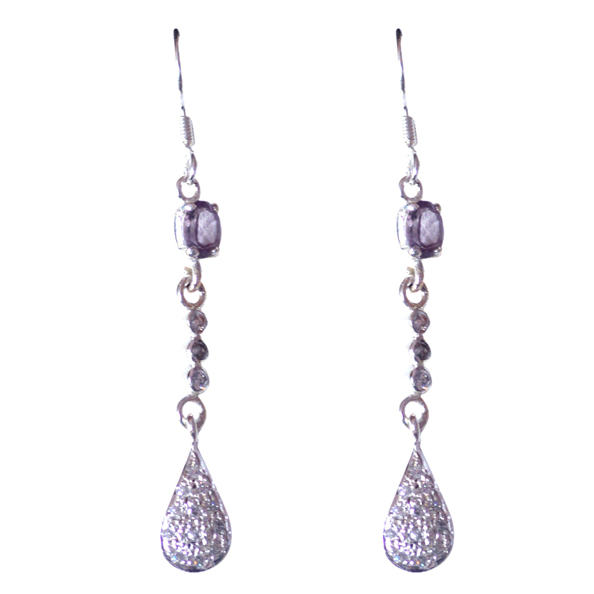 Amethyst-Australian-Bianca-Multiple-Dangle-Purple-925-Silber-Ohrring