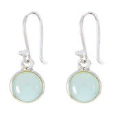 Blue-Chalcedony-Middle-Eastern-Kennedy-Solitaire-Dangle-Blue-925-Silver-Earring