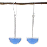 Blue-Chalcedony-Turkish-Florencia-Solitaire-Dangle-Blue-Silver-Earring