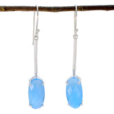 Blue-Chalcedony-Mexican-Isadora-Solitaire-Dangle-Blue-925-Sterling-Silver-Earring