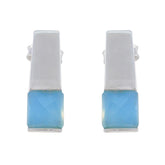 Blue-Chalcedony-Turkish-Katharina-Solitaire-Stud-Blue-925-Silver-Earring