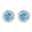 Blue-Chalcedony-Spanish-Joaquina-multiple-Stud-Blue-925-Silver-Earring