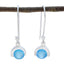 Blue-Chalcedony-Spanish-Aisha-Solitaire-Dangle-Blue-Sterling-Silver-Earring