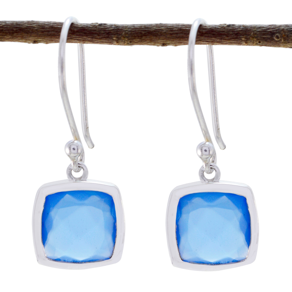 Blue-Chalcedony-Egyptian-Luisa-Solitaire-Dangle-Blue-92.5-Silver-Earring