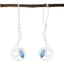 Blue-Chalcedony-Turkish-Milagros-Solitaire-Dangle-Blue-925-Sterling-Silver-Earring