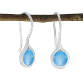 Blue-Chalcedony-Moroccan-Tereza-Solitaire-Dangle-Blue-92.5-Silver-Earring