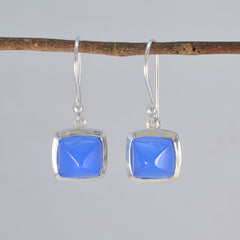 Blue-Chalcedony-Moroccan-Hua-Solitaire-Dangle-Blue-92.5-Silver-Earring