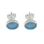 Blue-Chalcedony-American-Hana-Solitaire-Stud-Blue-92.5-Silver-Earring