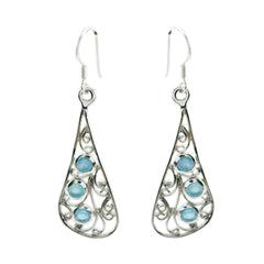 Chalcedony-American-Patricia-multiple-Dangle-Blue-925-Silver-Earring