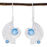 Chalcedony-Japanese-Genesis-multiple-Dangle-Blue-Sterling-Silver-Earring