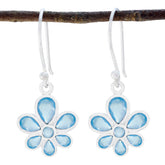 Chalcedony-Mexican-Hye-jin-multiple-Dangle-Blue-Silver-Earring