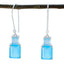 Blue-Chalcedony-Egyptian-Rosa-Toi-et-Moi-Dangle-Blue-Sterling-Silver-Earring