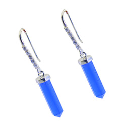 Blue-Chalcedony-African-Rosa-multiple-Dangle-Blue-Silver-Earring