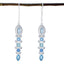 Blue-Chalcedony-Russian-Sara-multiple-Dangle-Blue-925-Silver-Earring