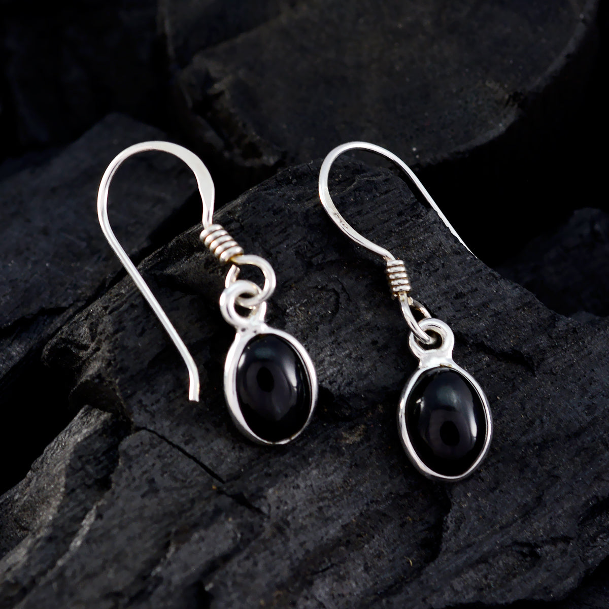 Black-Onyx-Moroccan-Sofía-multiple-Dangle-Black-925-Silver-Earring