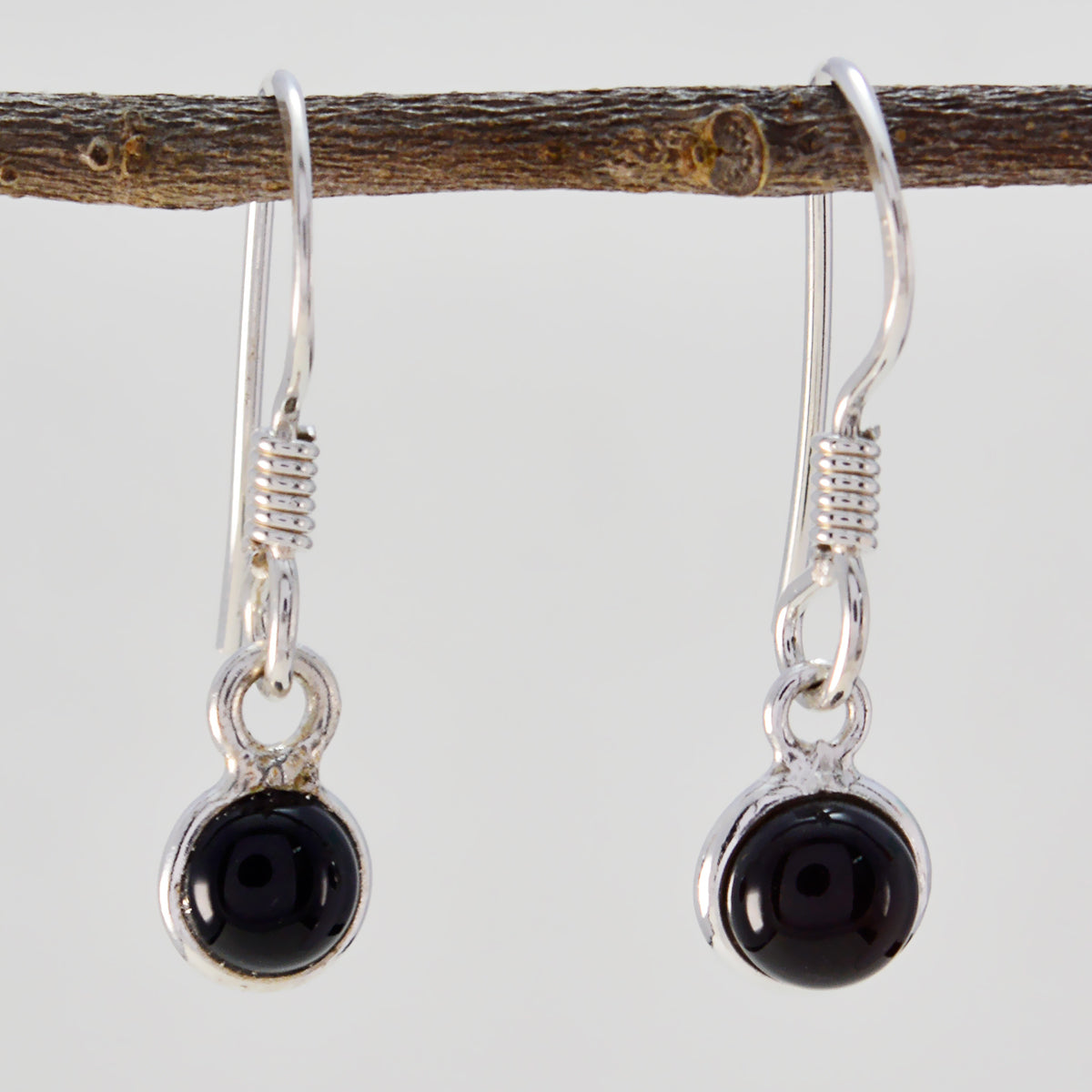 Black-Onyx-Japanese-Aaliyah-multiple-Dangle-Black-Sterling-Silver-Earring