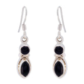 Black-Onyx-Australian-Alice-multiple-Dangle-Black-925-Silver-Earring