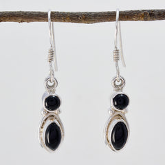 Black-Onyx-Australian-Alice-multiple-Dangle-Black-925-Silver-Earring